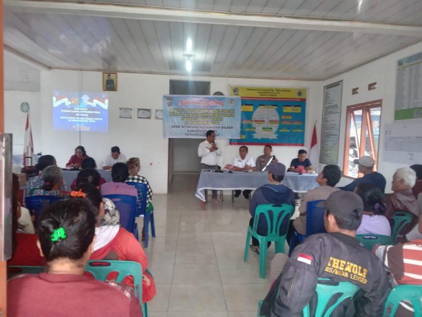 SOSIALISASI KESELAMATAN BERLALU LINTAS DEMI MEWUJUDKAN KAMSELTIBCAR LANTAS DI KABUPATEN TOBA