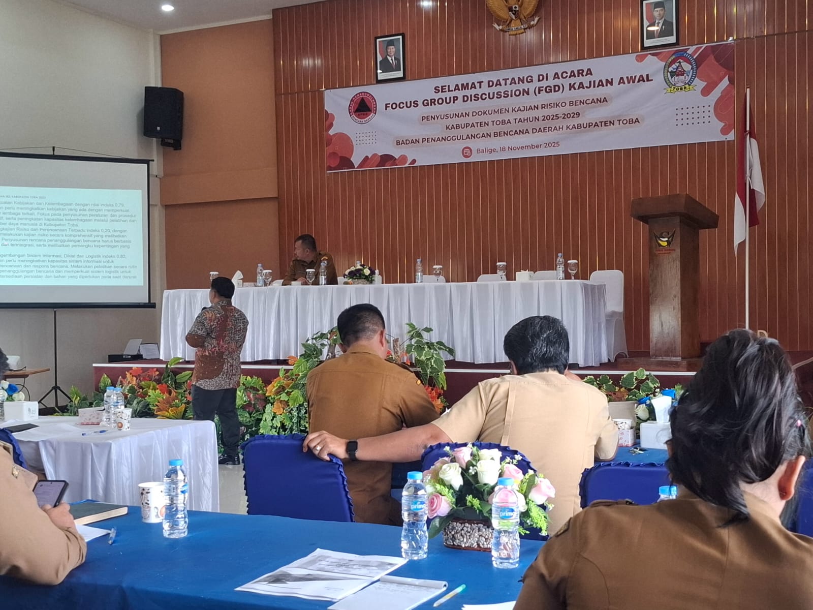 RAPAT PENYUSUNAN DOKUMEN KAJIAN RESIKO BENCANA KABUPATEN TOBA TAHUN 2025-2029