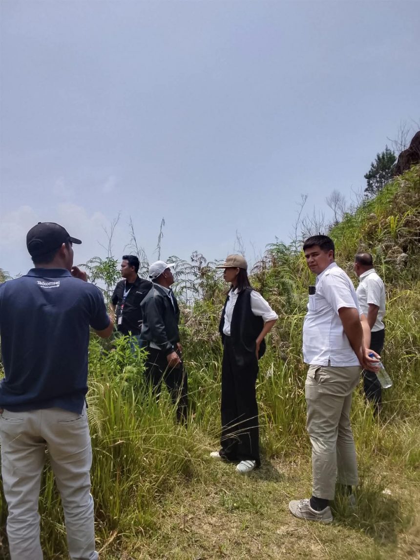 Survey lokasi utk rencana pemasangan tower Telkom di desa Sibide. Rabu, 16 September 2026.